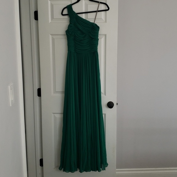 halston green dress